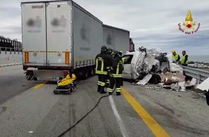 I vigili del fuoco sul posto