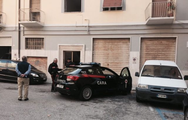 I carabinieri in via Vasari