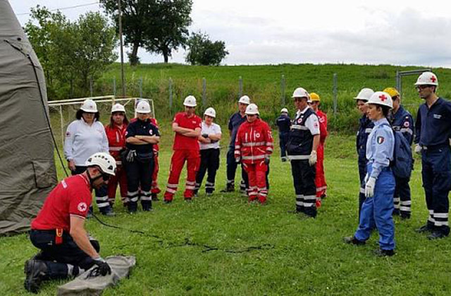 Esercitazione della Croce Rossa di Senigallia e Castelleone per gli Operatori volontari durante le Emergenze