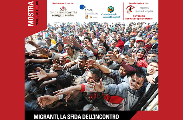 La locandina della mostra fotografica sui migranti a Senigallia