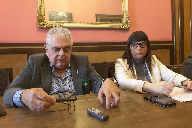 Il consigliere regionale Sandro Zaffiri e Silvia Gregori coordinatrice della Lega Nord Jesi e consigliera comunale