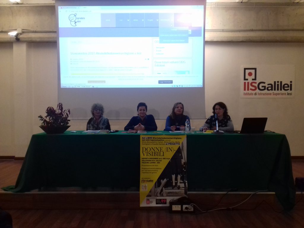 La presentazione del libro “Le vie delle donne marchigiane: non solo toponomastica“ all'IIS Galilei di Jesi