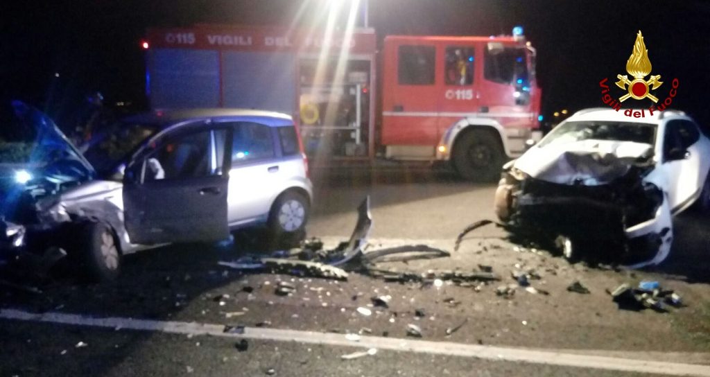 L'incidente lungo la statale a Castelfidardo