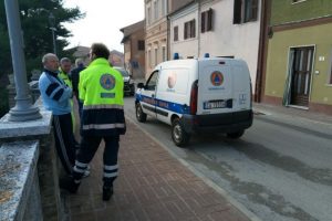 L'arrivo della Protezione Civile a Scapezzano