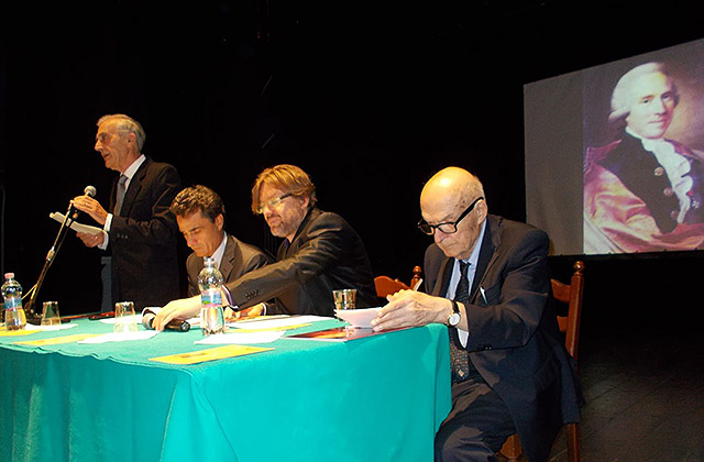 L'incontro su Andrea Vici svoltosi al teatro Misa di Arcevia