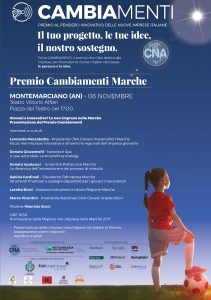 La locandina del premio Cambiamenti di Cna a Montemarciano