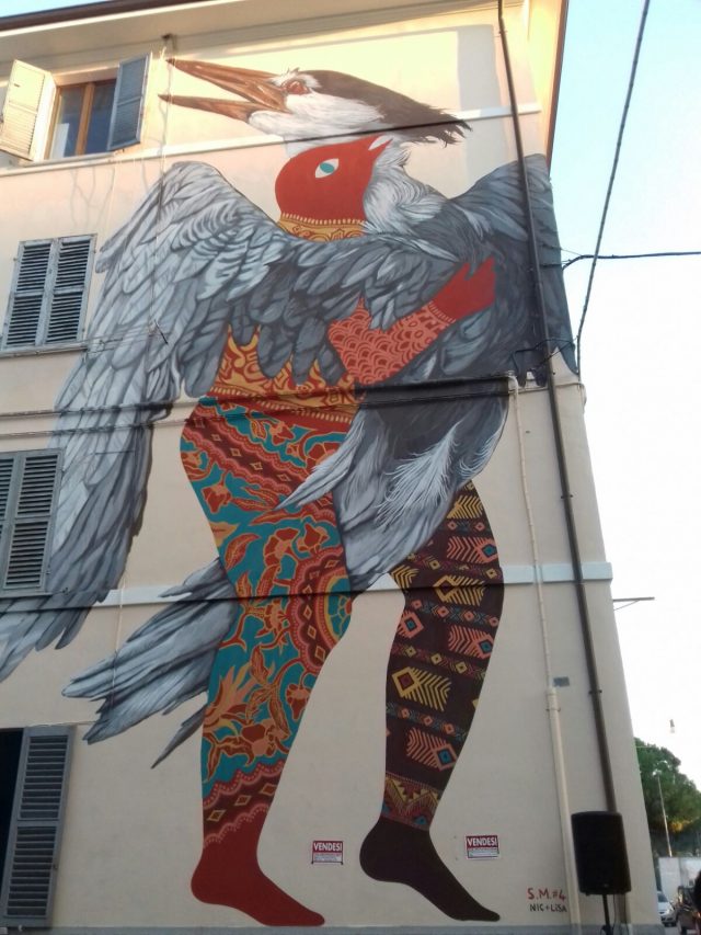 Il murale inaugurato in via San Giuseppe a Jesi Il murale inaugurato in via San Giuseppe a Jesi