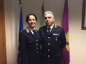 Carlo Pinto, capo della mobile di Ancona, e Francesca Romana Capaldo