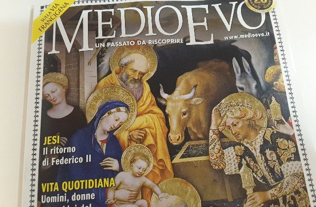 La copertina del mensile "Medioevo", in risalto il reportage sulla nostra città e l'imperatore