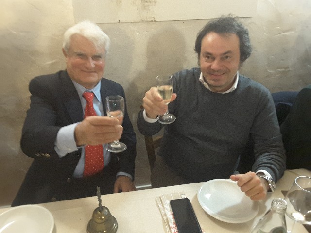 Il presidente del Club Nova Aesis, Fabio Bertarelli e l'imprenditore Andrea Pieralisi