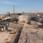Le operazioni di demolizione degli stabilimenti ex-Sacelit a Senigallia