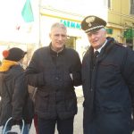 Il commissario Michele Morra con il maggiore Benedetto Iurlaro, comandante della Compagnia Carabinieri