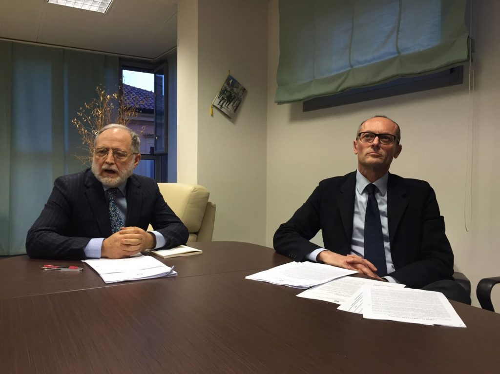 Il presidente della Corte di Apello facente funzioni Eugenio Cetro (a sinistra) e il procuratore generale Sergio Sottani