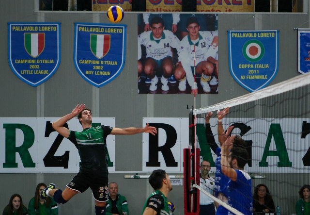 Il Loreto vittorioso 3-0 sul Fano nell'ultimo match (foto Gulli)