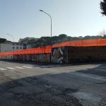 Il cantiere per i nuovi parcheggi in via Cellini a Senigallia
