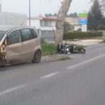 Incidente stradale sulla vecchia 76 tra Jesi e Chiaravalle, all'altezza della tipografia Manservigi