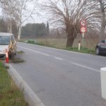 Incidente stradale sulla vecchia 76 tra Jesi e Chiaravalle, all'altezza della tipografia Manservigi