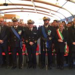 Accanto alla sindaca di Ancona, Valeria Mancinelli il nuovo ammiraglio Enrico Moretti