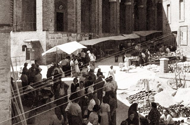 Il mercato cittadino di Corinaldo negli anni '50