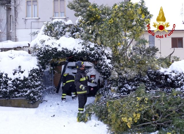 L'intervento a Moie dei Vigili del Fuoco