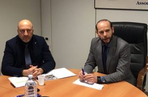 Da sin: Marzio Sorrentino, responsabile area sindacale cna ancona e Massimiliano Santini, direttore cna territoriale ancona