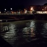 Il fiume Misa a Senigallia ingrossatosi per le piogge