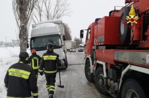 Intervento dei Vigili del fuoco a Serra de' Conti per il maltempo