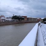 La neve a Senigallia lunedì 26 febbraio 2018: fiume Misa