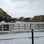 La neve a Senigallia lunedì 26 febbraio 2018: fiume Misa