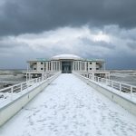 La neve a Senigallia lunedì 26 febbraio 2018: la Rotonda a mare