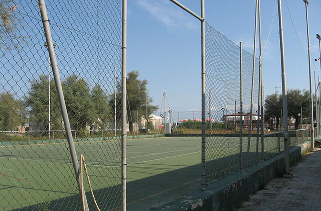 I campi da tennis al Ponterosso, sul lungomare di Senigallia