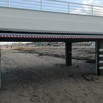 Transenne e delimitazioni al passaggio pedonale sotto il pontile della Rotonda a mare di Senigallia