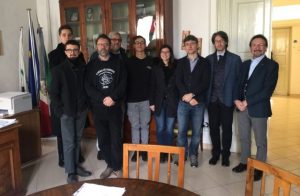 Esponenti del Rotary e studenti del liceo