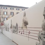 I pannelli decorativi del cantiere di piazza Pergolesi