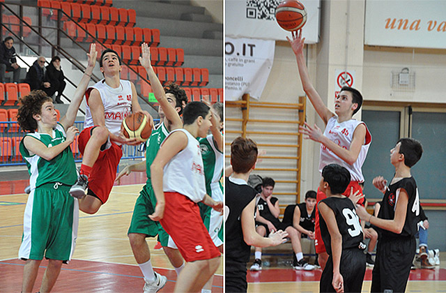 I due giovani atleti della Pallacanestro Senigallia Leonardo Tombari e Christian Ciacci