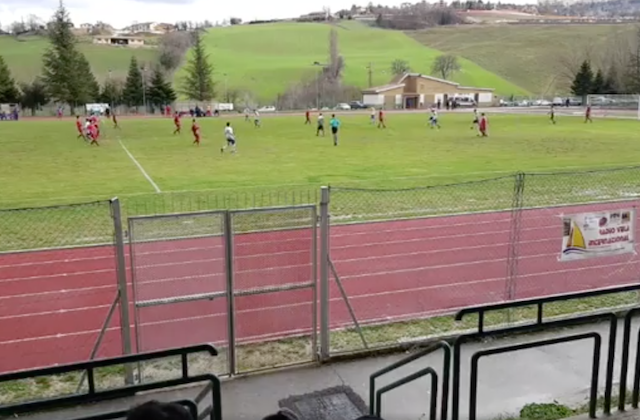 Un'immagine del match tra Camerino e Sassoferrato Genga