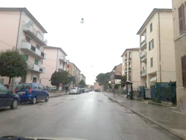 Via San Giuseppe interessata dal passaggio della carovana ciclistica della Tirreno - Adriatica