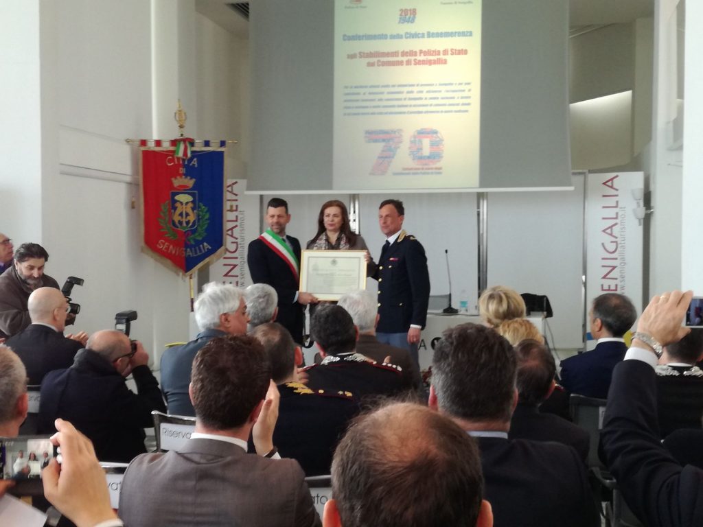 Il sindaco Mangialardi, il prefetto Cinzia Guercio e Giuseppe Tranzillo, al comando degli Stabilimenti di via Sanzio dal 2015