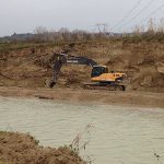 I lavori sul fiume Misa all'altezza del fosso del Sambuco