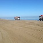 Lavori di pulizia della spiaggia di Senigallia