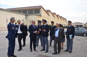 La visita nel settembre 2016 del capo della Polizia Franco Gabrielli agli stabilimenti della Polizia di Stato di Senigallia