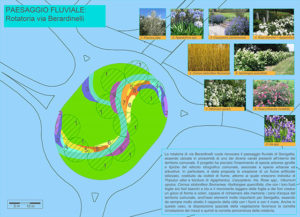 Progetto "5 paesaggi per 5 rotatorie": la rotatoria di via Berardinelli (paesaggio fluviale)
