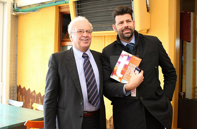 Renzo Todari e Maurizio Mangialardi durante una presentazione di TuttoGuida