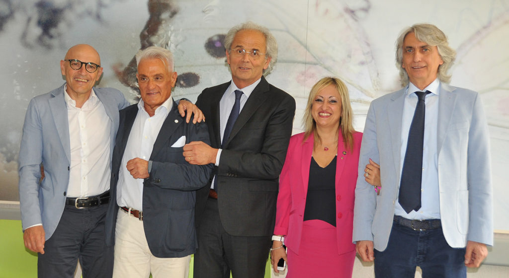 Da sinistra, Fabrizio Volpini, Michele Caporossi, Sauro Longhi, Rossana Berardi e Marcello D'Errico