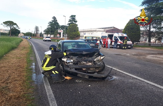 La Opel coinvolta nell'incidente