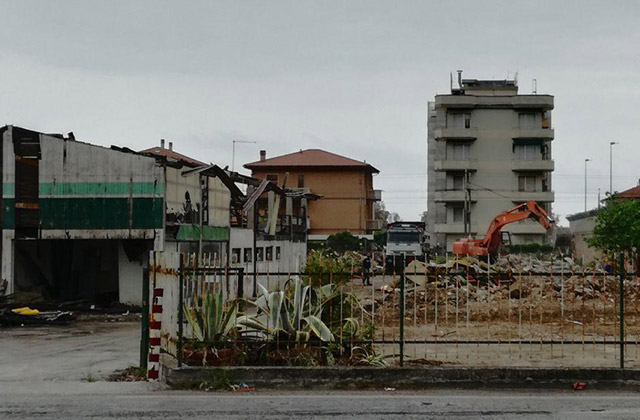 I lavori all'area ex Edilizia Latini alla Cesanella di Senigallia