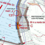 Il progetto delle vasche di espansione in zona Bettolelle: particolare sul restringimento degli argini