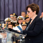 L'intervento del ministro della Difesa Elisabetta Trenta (Claudio Bugatti Foto F