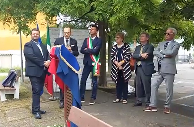 La cerimonia di intitolazione a Paul Harris, fondatore del Rotary Club, dei giardini di Borgo Bicchia a Senigallia