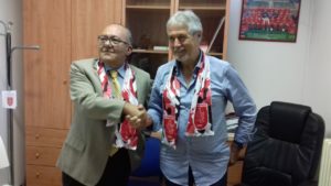 Da sinistra Gianfilippo Mosconi, presidente della Jesina,e Gianfranco Amici, responsabile della gestione sportiva